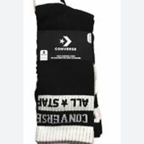Converse All-Star 3PK Striped Band Crew Socks - Picture 6 of 6